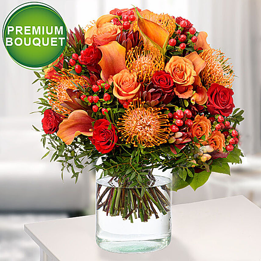Gorgeous Mixed Blooms With Free Vase