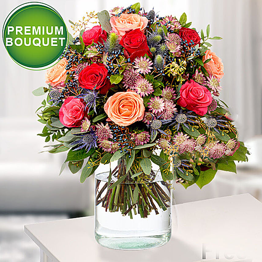 Pretty Blooms With Free Vase