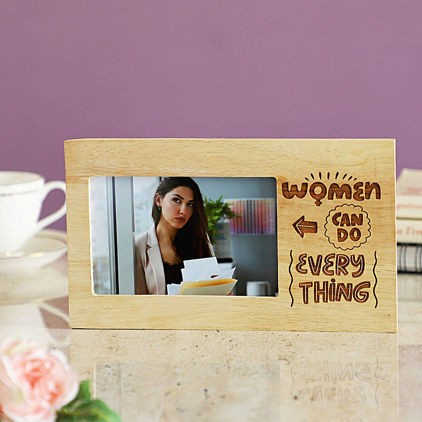 online personalized wooden photo frame for her