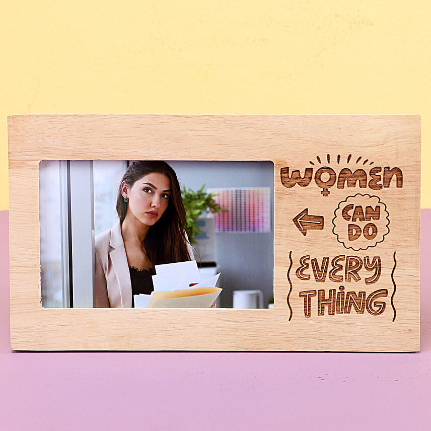 online personalized wooden photo frame for her