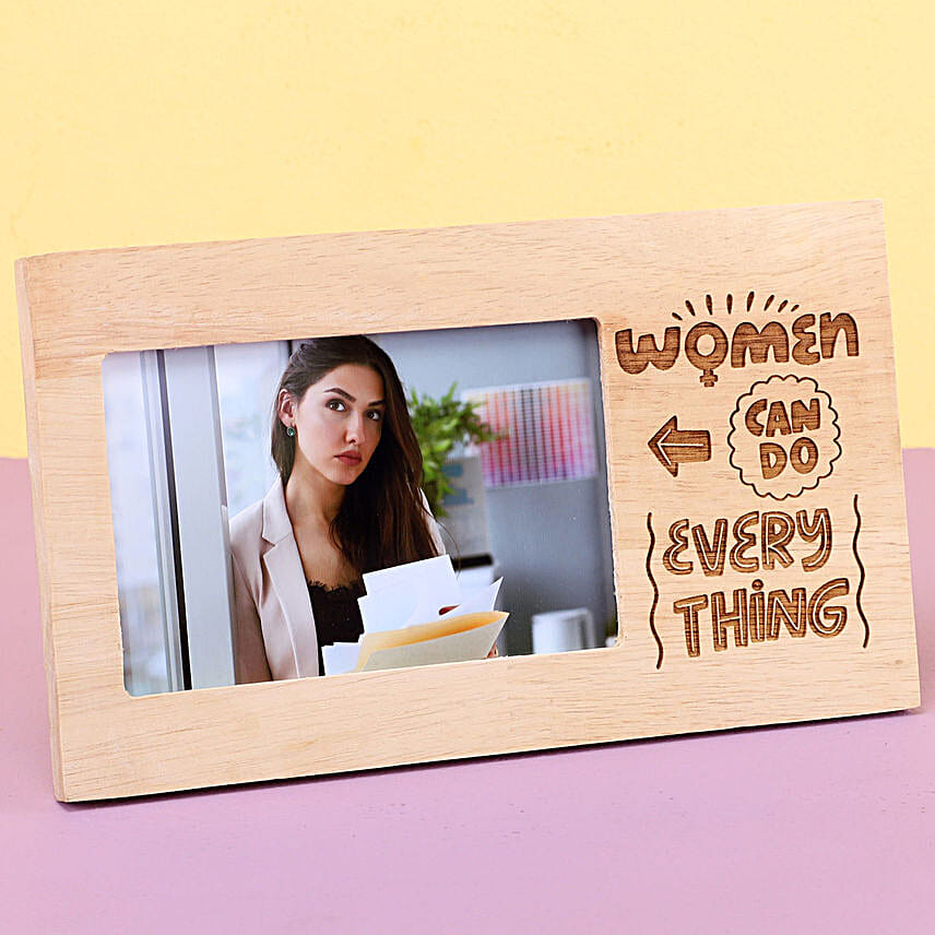 online personalized wooden photo frame for her