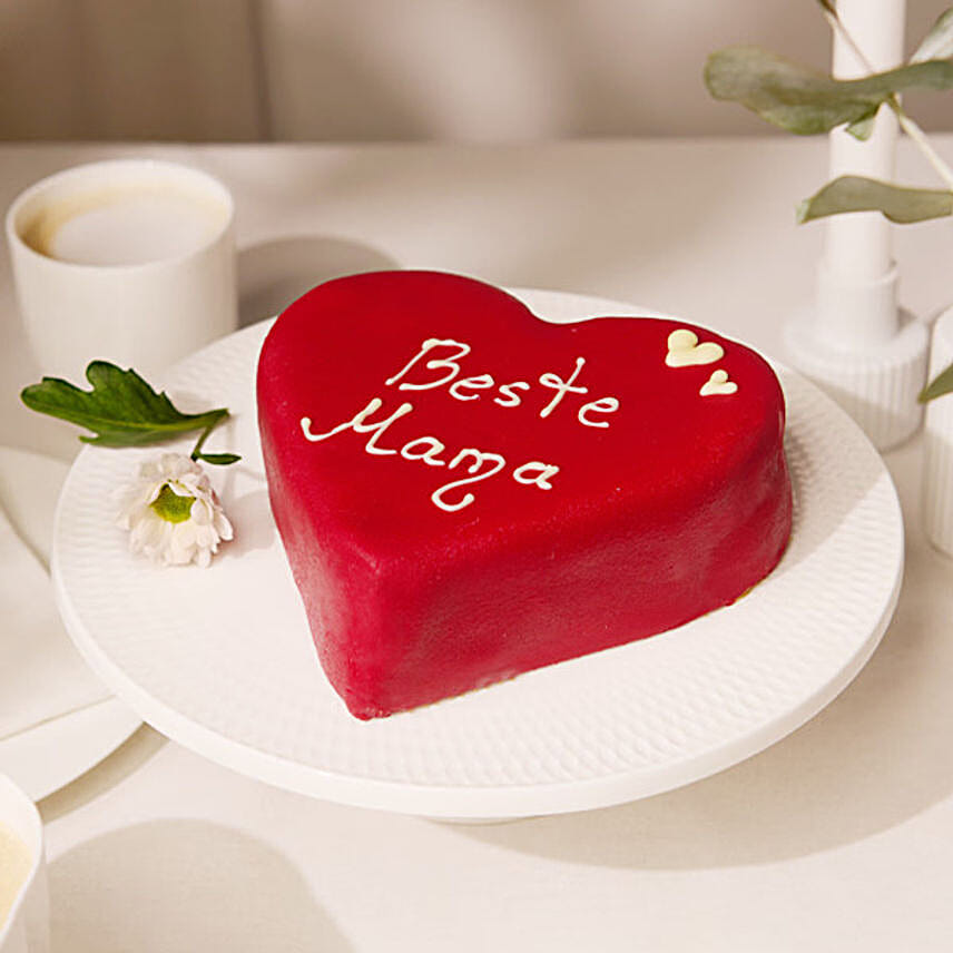 Strawberry Heart Cake Beste Mama