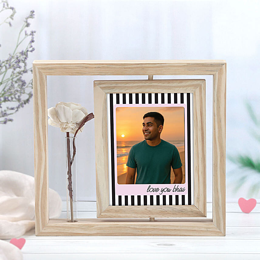 Personalised Photo Frame N Evil Eye Rakhi