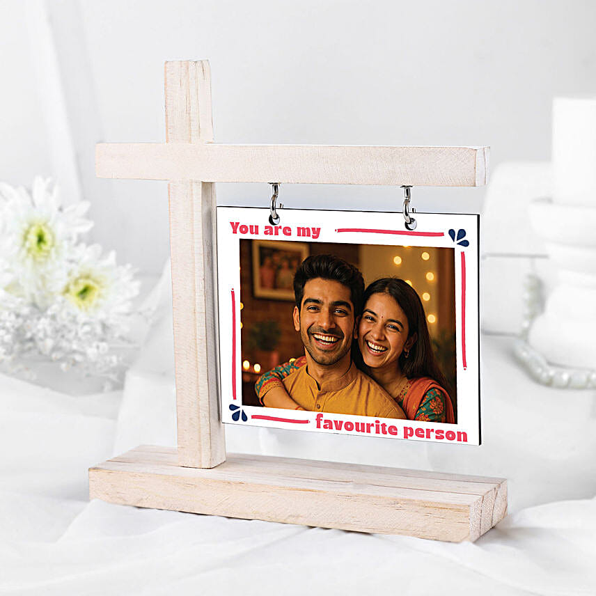 Photo Frame and Evil Eye Rakhi Gift