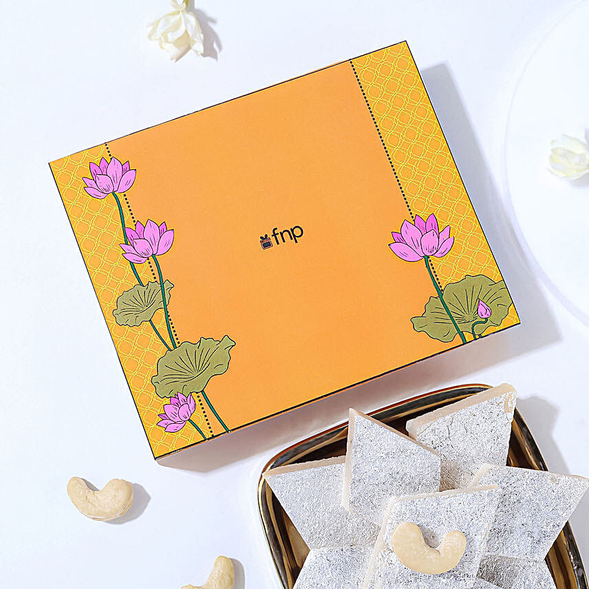 Sacred Om Rakhi N Kaju Katli Box