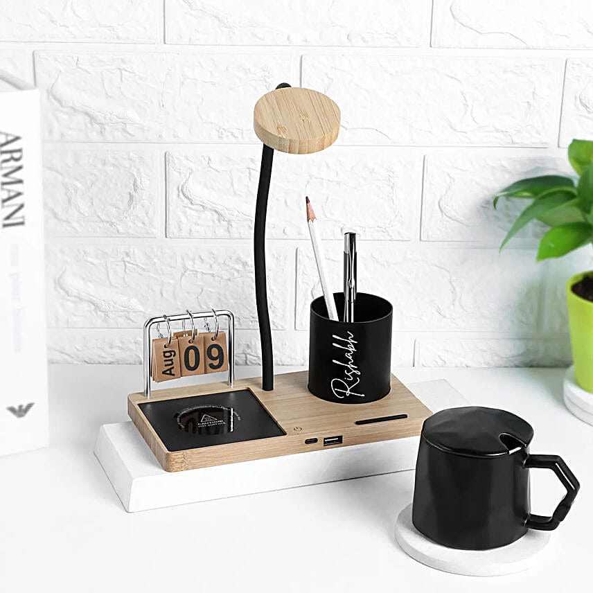 6 in 1 Personalised Desk Utility Set with Rakhi