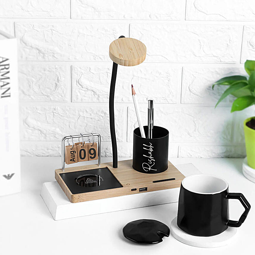 6 in 1 Personalised Desk Utility Set with Rakhi