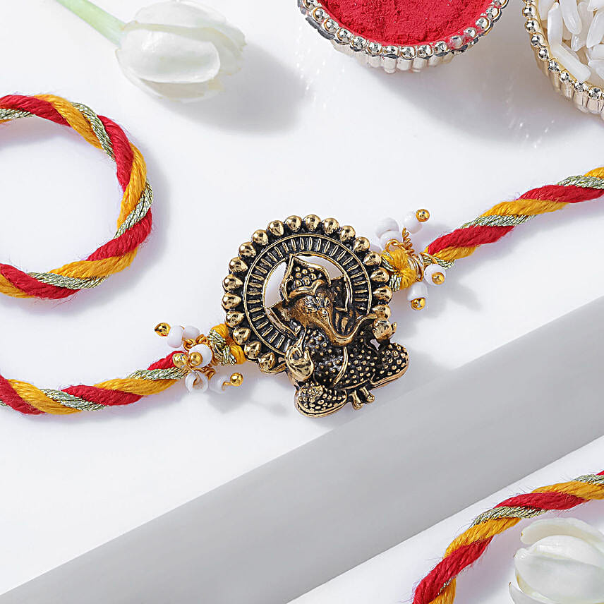 Divine Ganesha Rakhi Chocolate Hamper