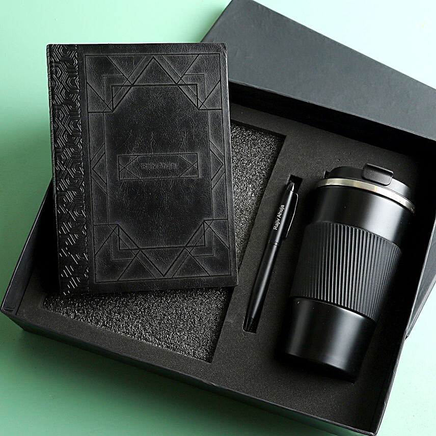 All Black Personalised Gift Set