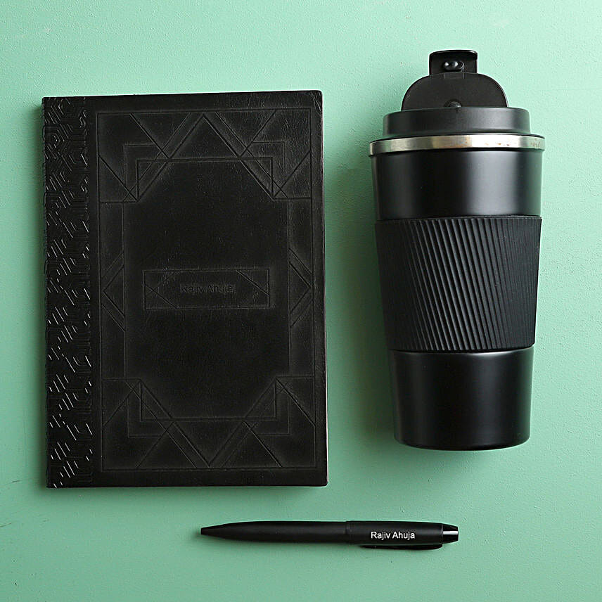 All Black Personalised Gift Set