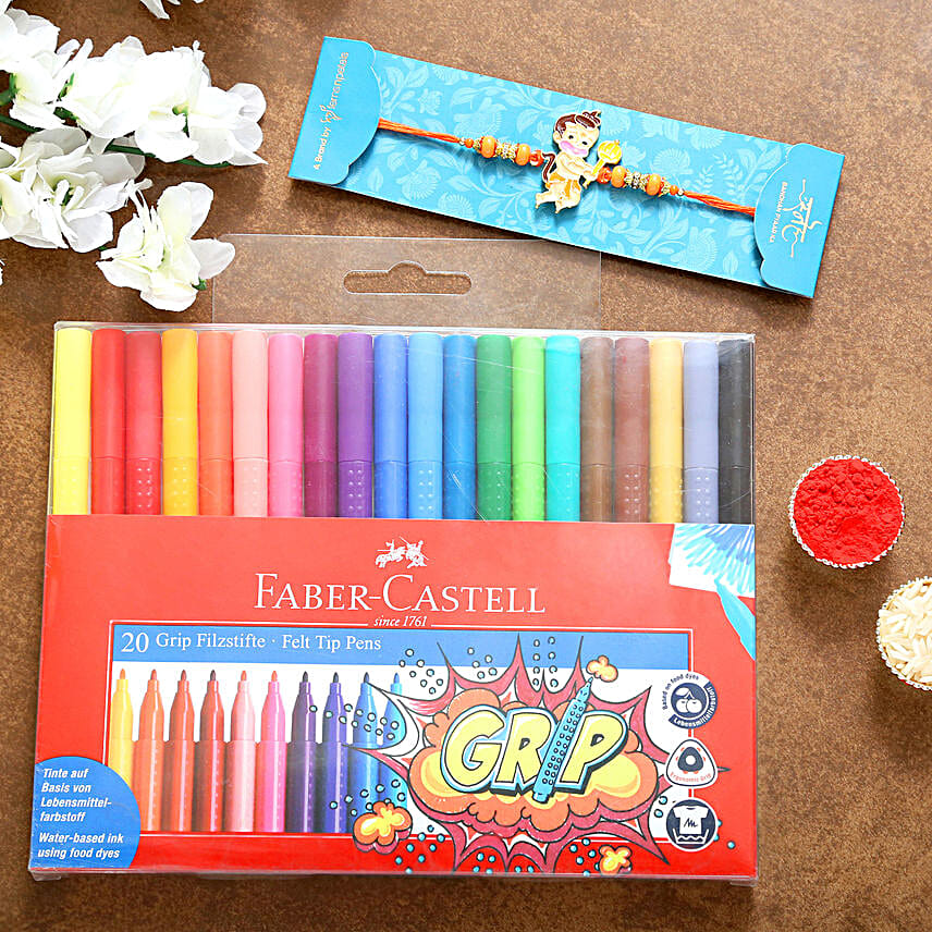 Bal Hanuman Kids Rakhi And Sketch Pen Set