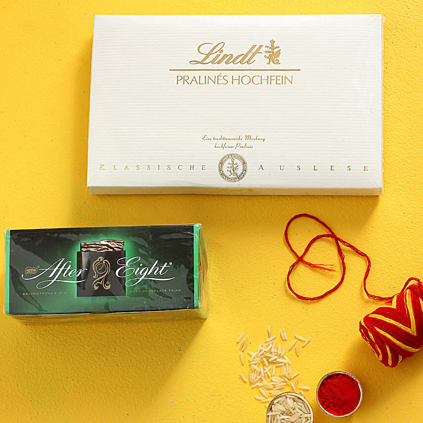Bhai Dooj Wishes Lindt Chocolates Combo