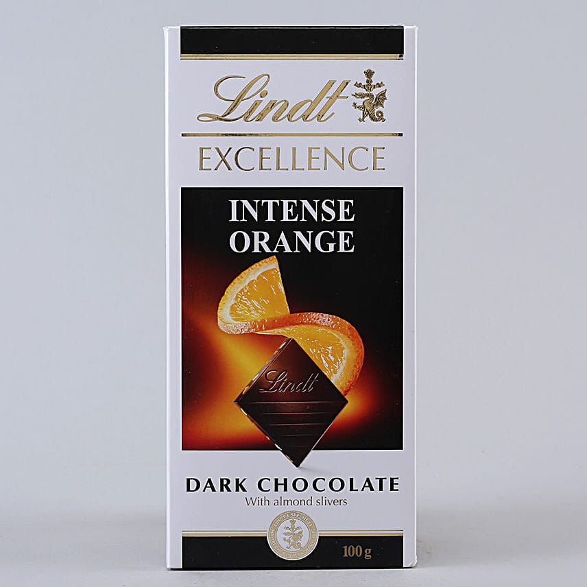 Bhai Dooj Wishes Lindt Intense Orange Chocolate Combo