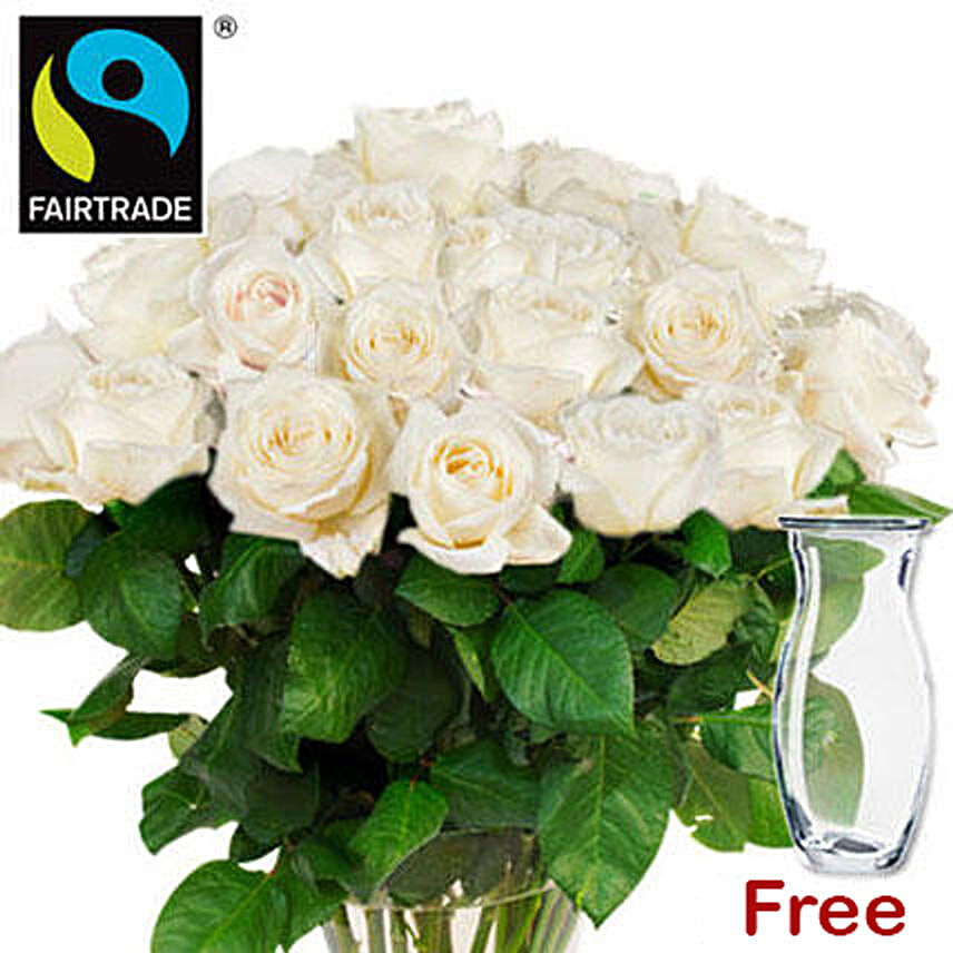 Elegant Bunch Of White Roses