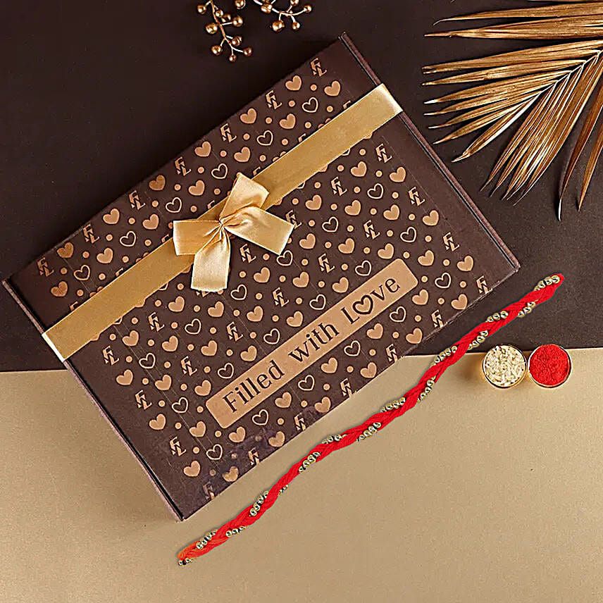 Elegant Mauli Rakhi N Delectacle Bonbons Gift Box