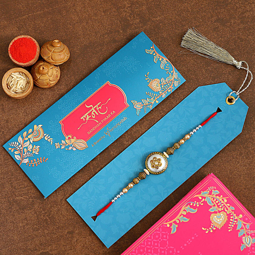 Ethnic Pearl Designer Rakhi