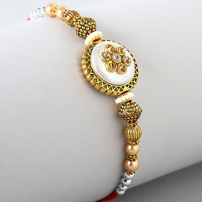 Ethnic Pearl Designer Rakhi