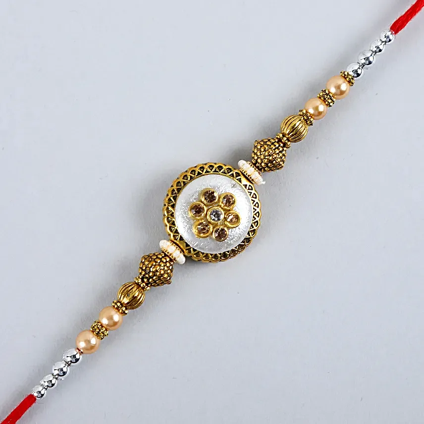 Ethnic Pearl Rakhi