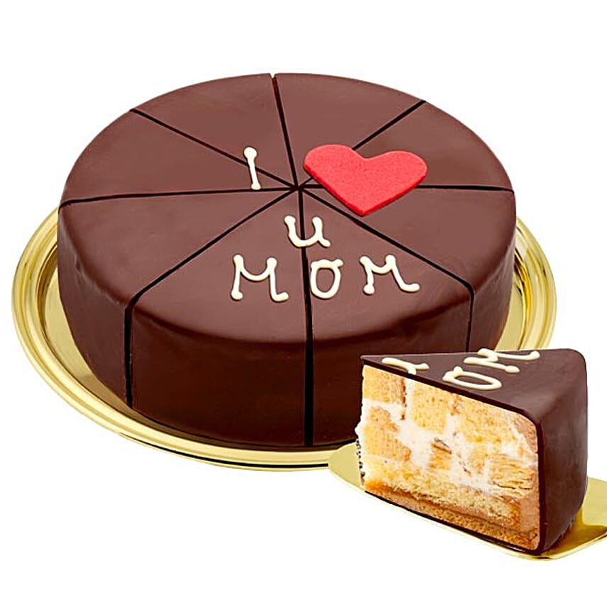 German Pyramid Cake I Love U Mom