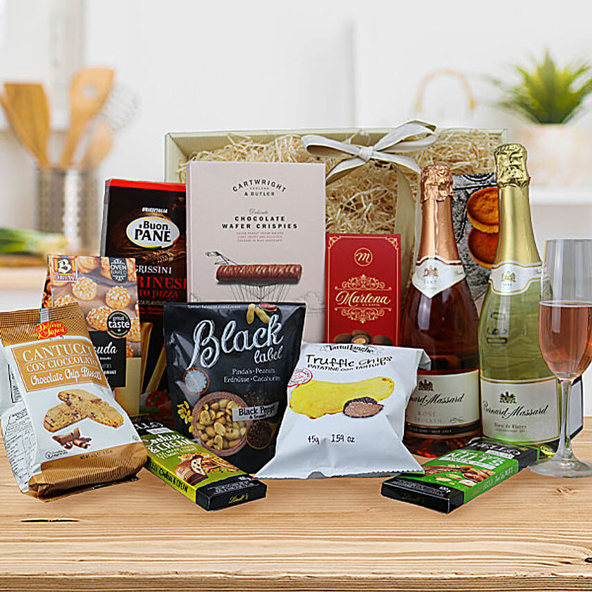 Gift Basket Champagne N Nibbles
