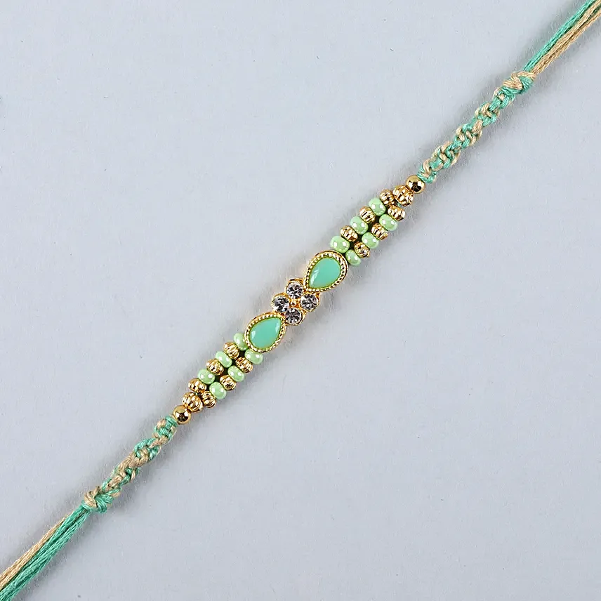 Green Pearl Designer Rakhi