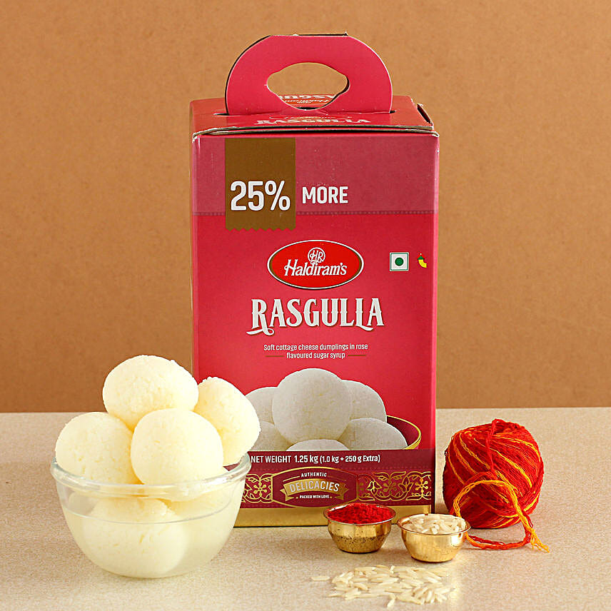 Happy Bhai Dooj Haldiram Rasgulla Combo