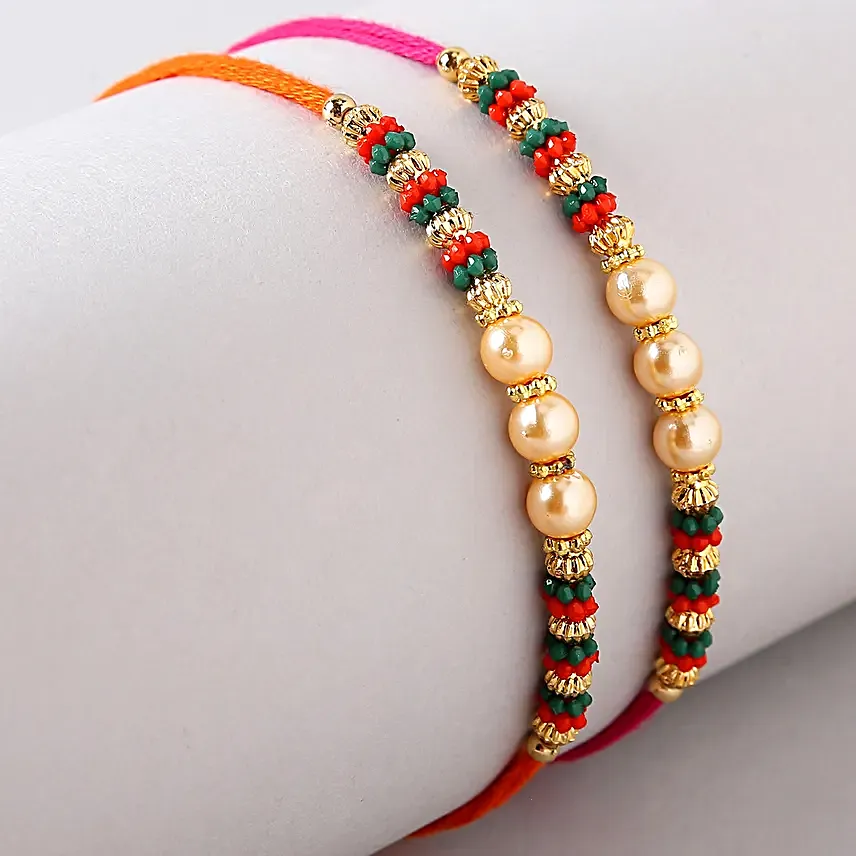 Pearl And Mauli Rakhis Set Of 2