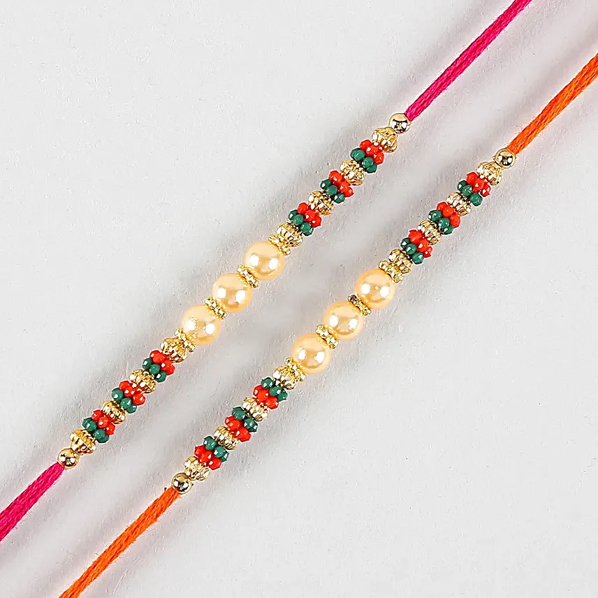 Pearl And Mauli Rakhis Set Of 2
