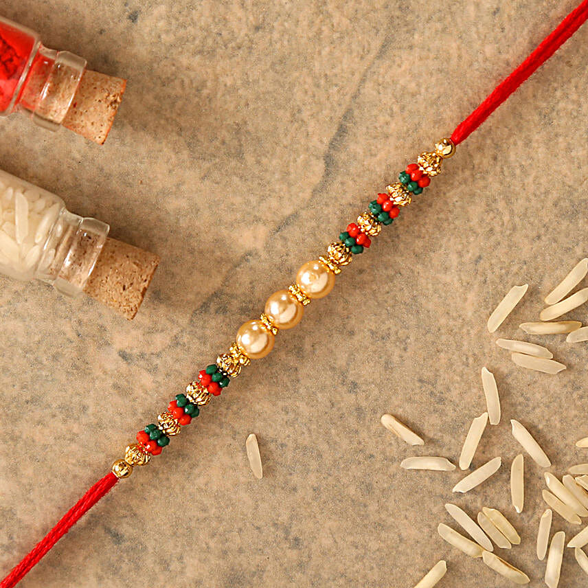 Pearl Mauli Rakhi And Tempting Gulab Jamun