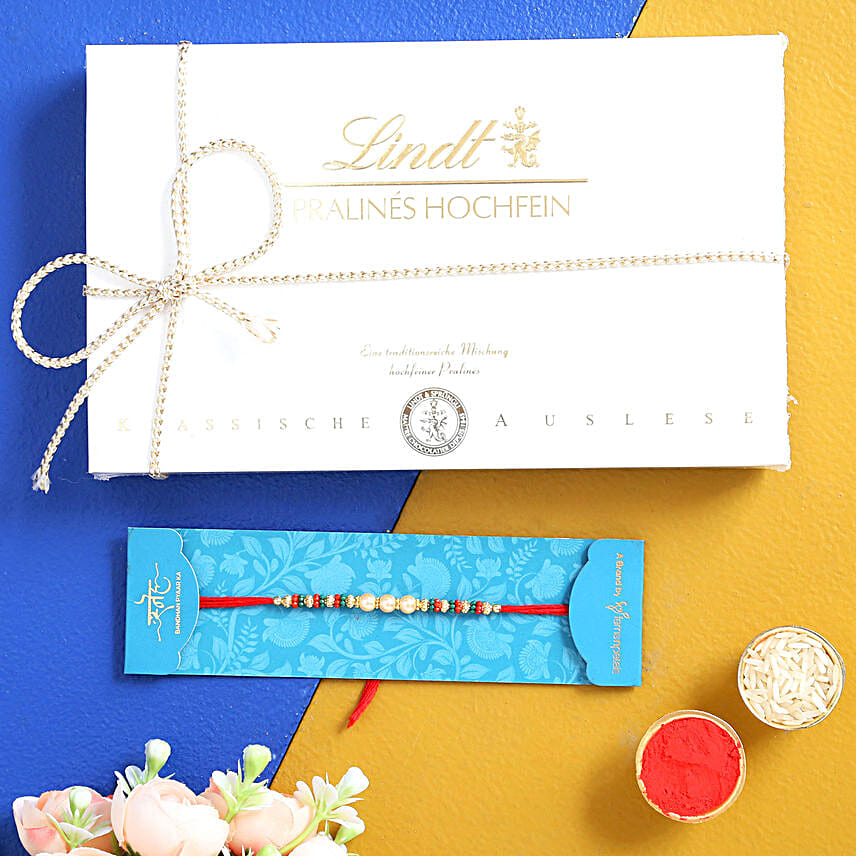 Pearl Rakhi And Lindt Pralines