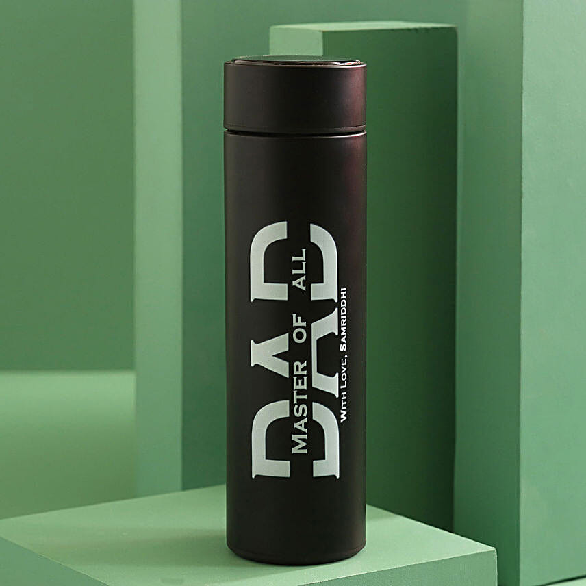Personalised LED Temp Bottle For Dad