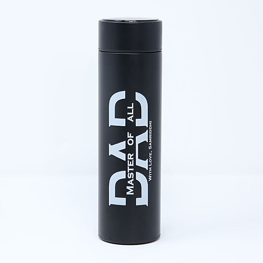 Personalised LED Temp Bottle For Dad