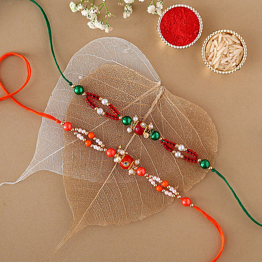 Sneh Pearl Rakhi Set & Almonds