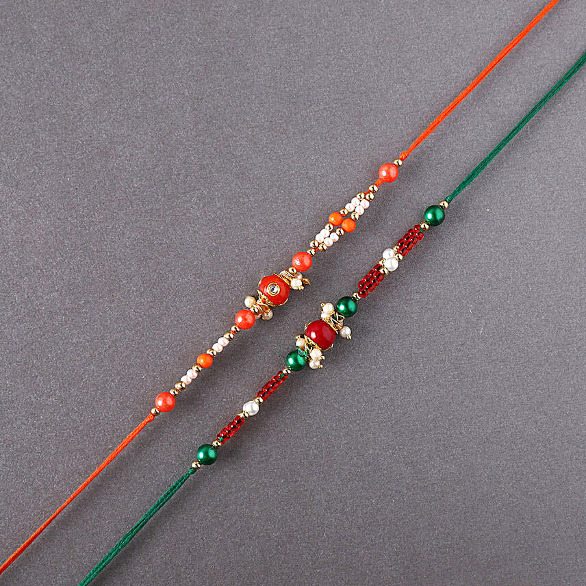 Sneh Pearl Rakhi Set & Lindt Bar
