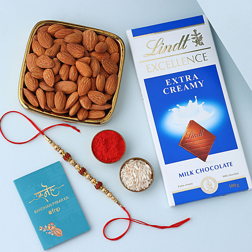 Sneh Rudraksha Holy Rakhi N Luscious Treats