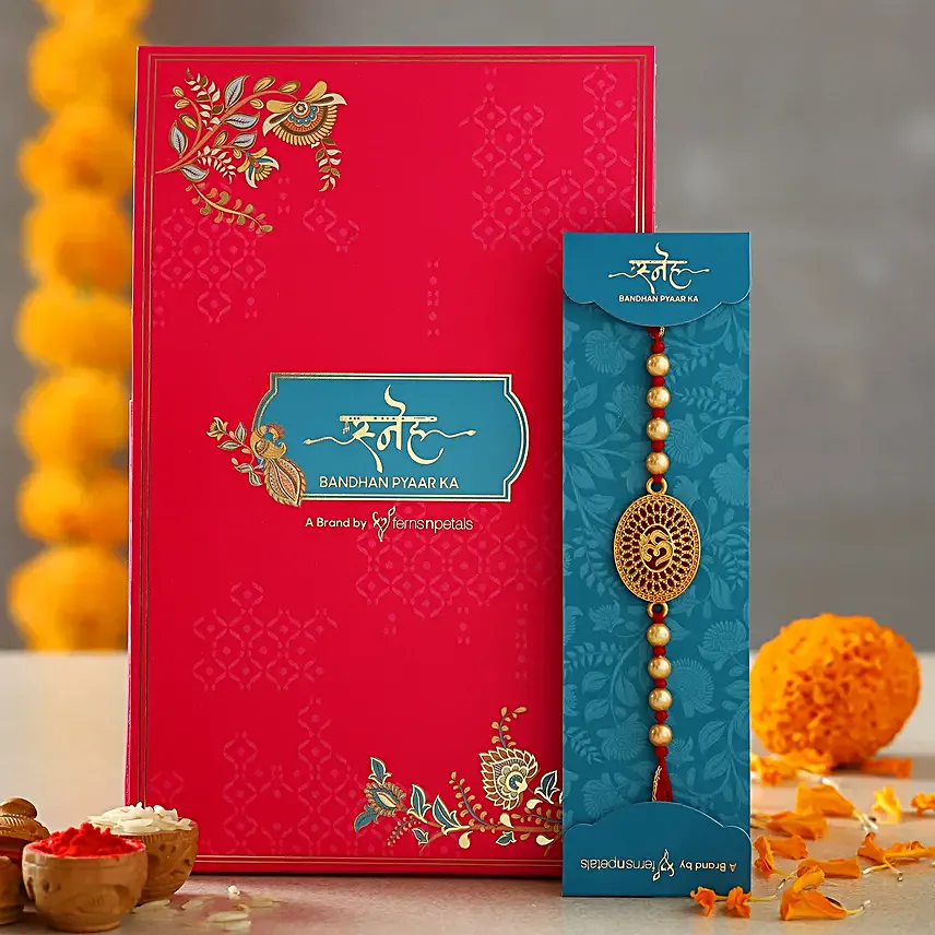 Spiritual Om Pearl Rakhi