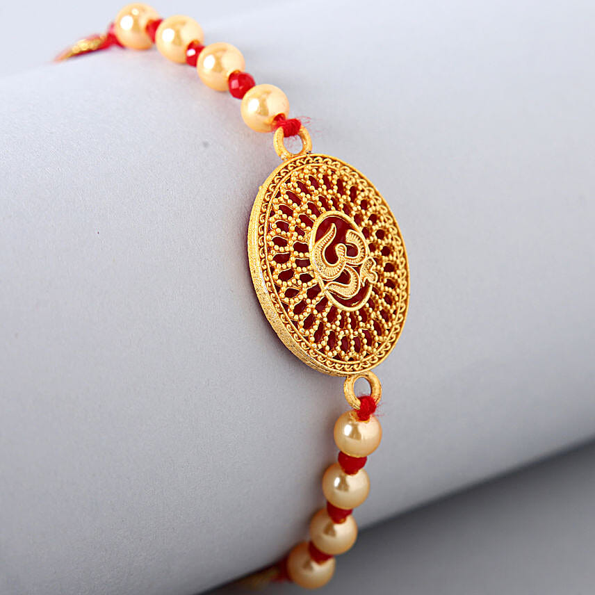 Spiritual Om Pearl Rakhi