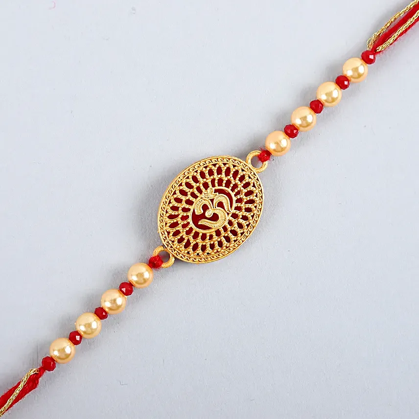 Spiritual Om Pearl Rakhi