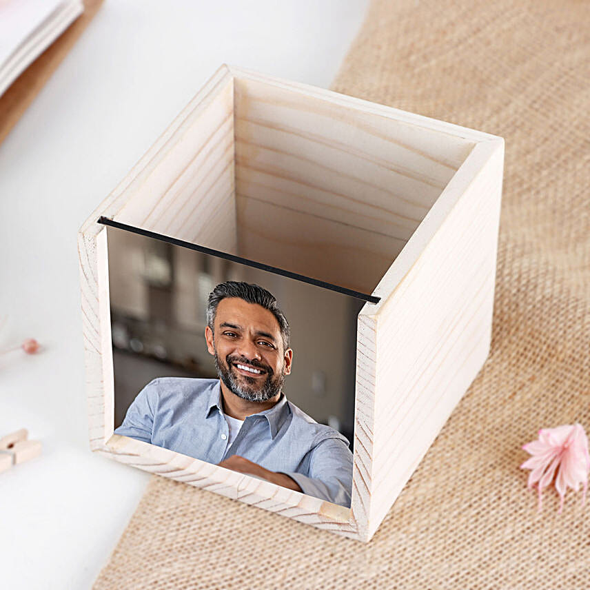 Wooden Personalised Pen Stand
