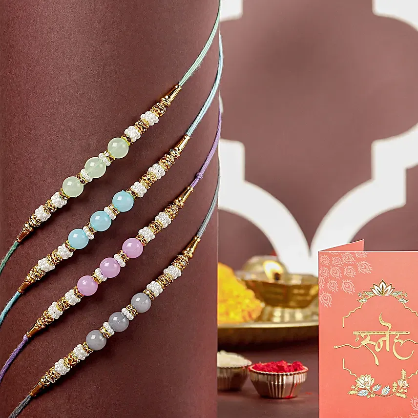 Zen Beadwork Rakhi Flavour Adventure Nuts Gift Set