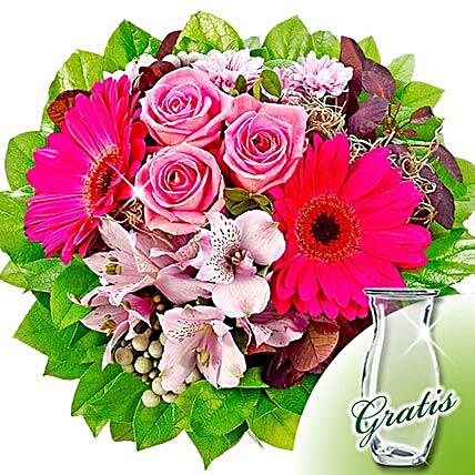 Flower Bouquet Ambiente with vase:Flower Delivery Frankfurt