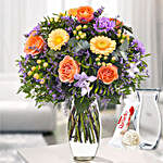 Flower Bouquet Lieber Grub With Vase And Ferrero Raffaello