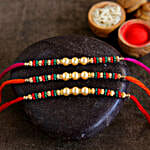 Beautiful Mauli Pearl Rakhi Set And Healthy Almonds