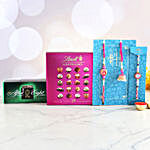 3 Classy Rakhis And Flavourful Chocolate Hamper
