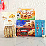 Superhero Kids Rakhi Set Sweet Hamper