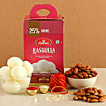 Happy Bhai Dooj Rasgulla And Almonds Combo