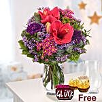 Exotic Flower Bouquet With Ferrero Rocher And Jam