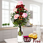 Alluring Mixed Flowers Bouquet With Free Gifts
