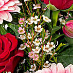 Ravishing Mixed Flowers Vase And Free Gifts