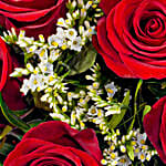 White And Red Roses Bouquet And Free Vase